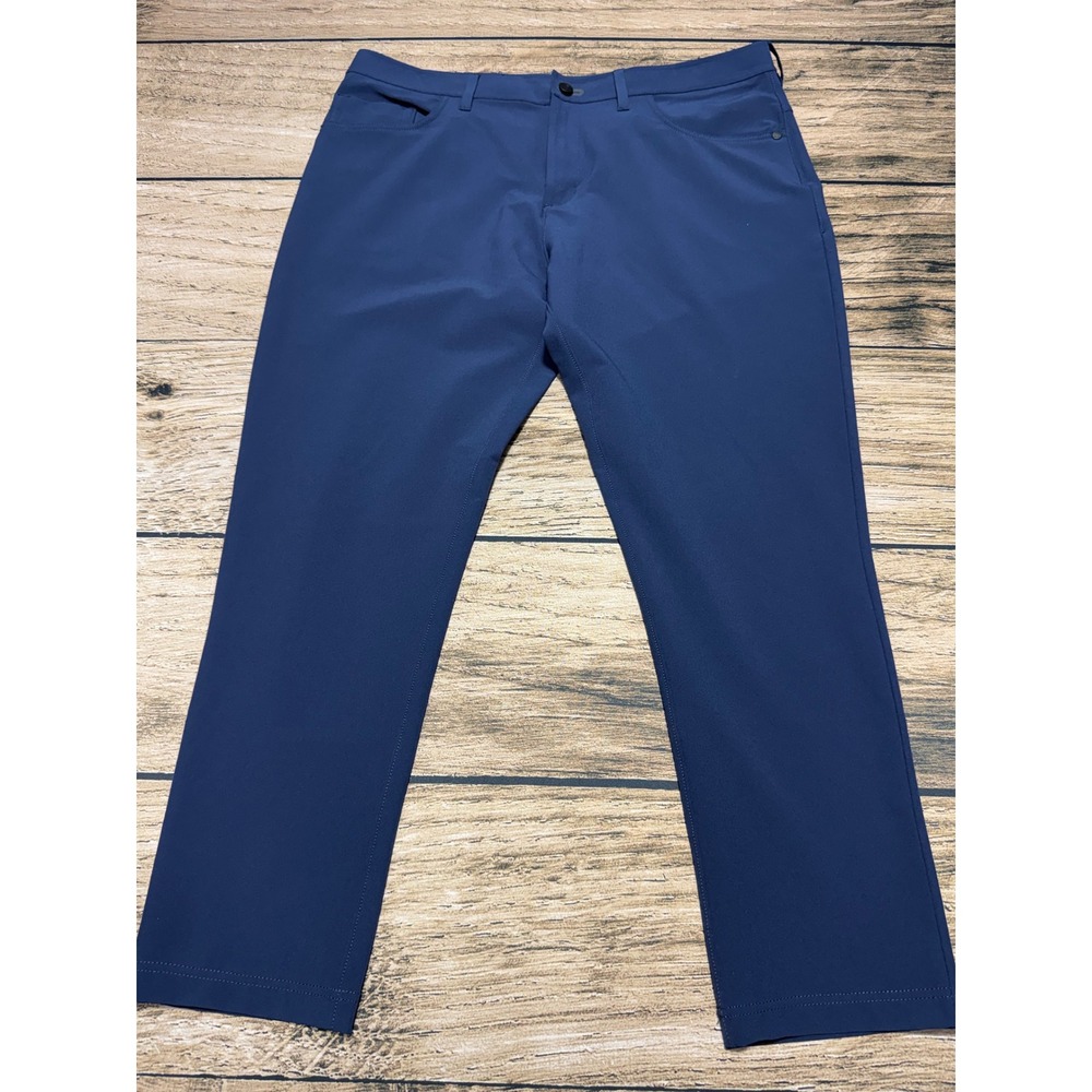 Public Rec Pants Mens 36x28 Blue Golf Performance Stretch Golf Athletic Trousers